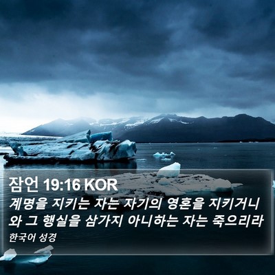 잠언 19:16 KOR Bible Verse Image