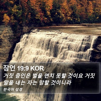 잠언 19:9 KOR Bible Verse Image