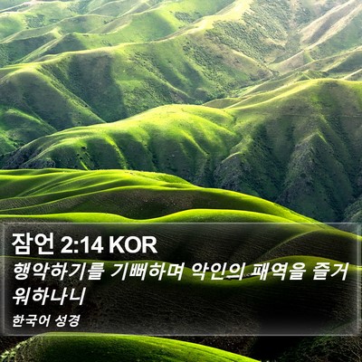 잠언 2:14 KOR Bible Verse Image