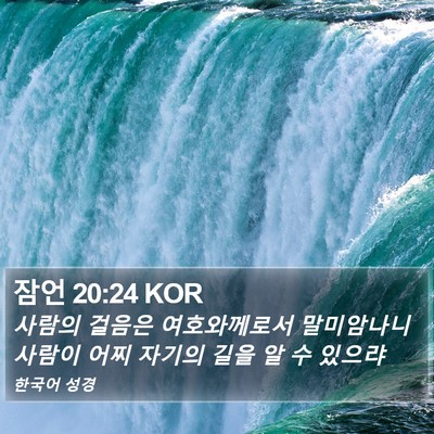 잠언 20:24 KOR Bible Verse Image