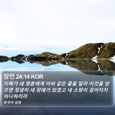잠언 24:14 KOR Bible Verse Image