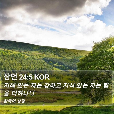 잠언 24:5 KOR Bible Verse Image