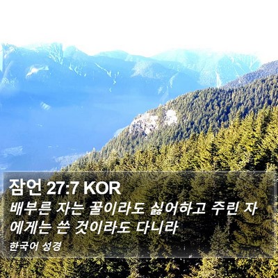 잠언 27:7 KOR Bible Verse Image