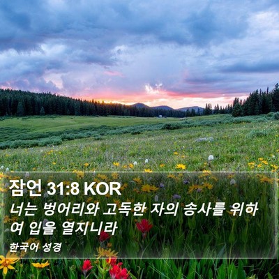 잠언 31:8 KOR Bible Verse Image