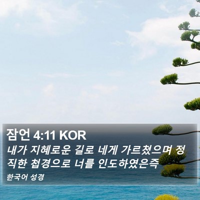 잠언 4:11 KOR Bible Verse Image