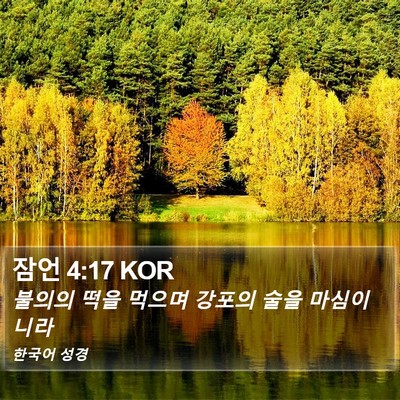 잠언 4:17 KOR Bible Verse Image