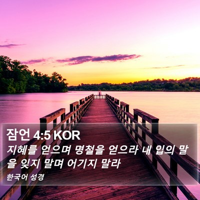 잠언 4:5 KOR Bible Verse Image