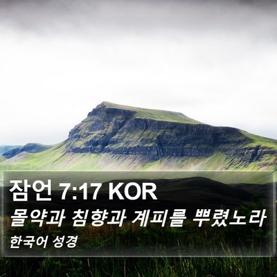 잠언 7:17 KOR Bible Verse Image