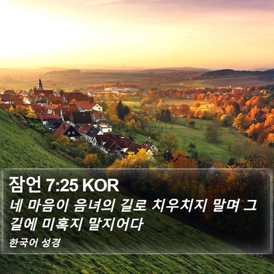잠언 7:25 KOR Bible Verse Image