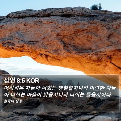 잠언 8:5 KOR Bible Verse Image