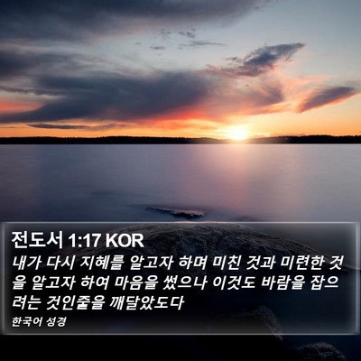전도서 1:17 KOR Bible Verse Image