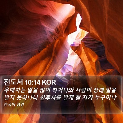 전도서 10:14 KOR Bible Verse Image
