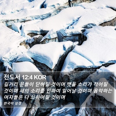 전도서 12:4 KOR Bible Verse Image
