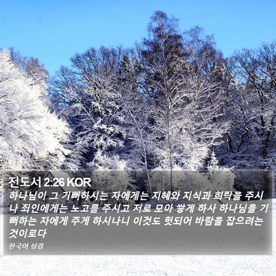 전도서 2:26 KOR Bible Verse Image