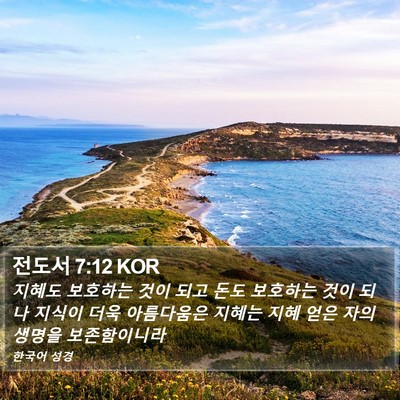 전도서 7:12 KOR Bible Verse Image