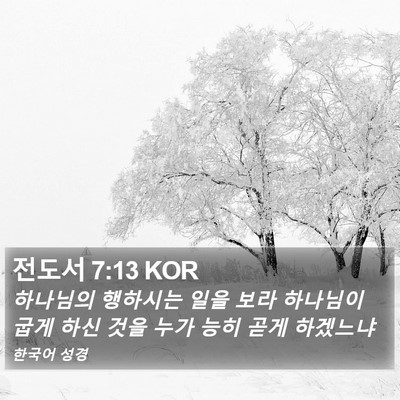 전도서 7:13 KOR Bible Verse Image