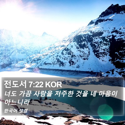 전도서 7:22 KOR Bible Verse Image