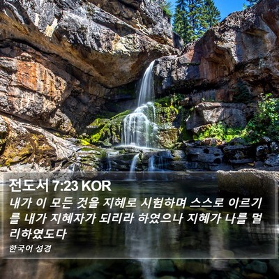 전도서 7:23 KOR Bible Verse Image