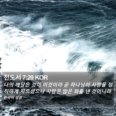 전도서 7:29 KOR Bible Verse Image