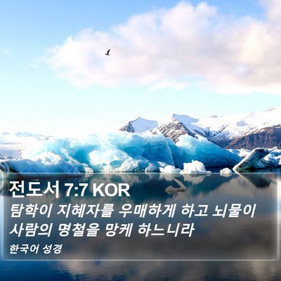 전도서 7:7 KOR Bible Verse Image
