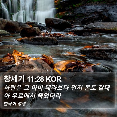 창세기 11:28 KOR Bible Verse Image