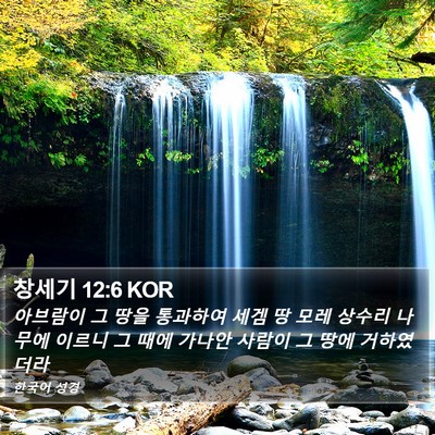 창세기 12:6 KOR Bible Verse Image