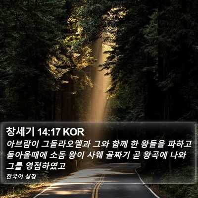 창세기 14:17 KOR Bible Verse Image