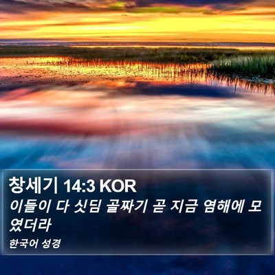 창세기 14:3 KOR Bible Verse Image