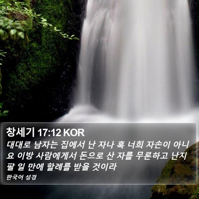 창세기 17:12 KOR Bible Verse Image