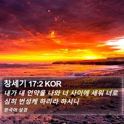 창세기 17:2 KOR Bible Verse Image
