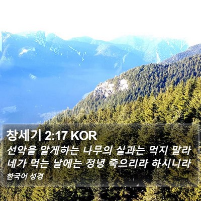 창세기 2:17 KOR Bible Verse Image