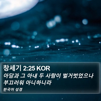 창세기 2:25 KOR Bible Verse Image
