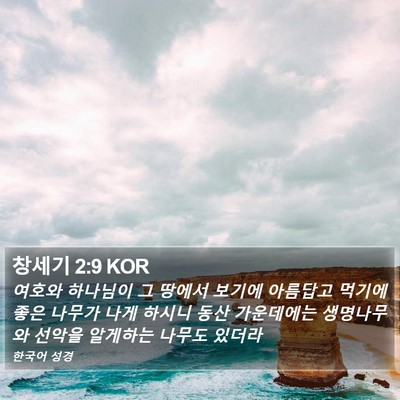 창세기 2:9 KOR Bible Verse Image