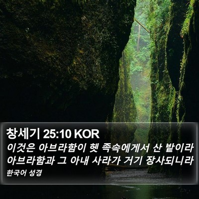 창세기 25:10 KOR Bible Verse Image