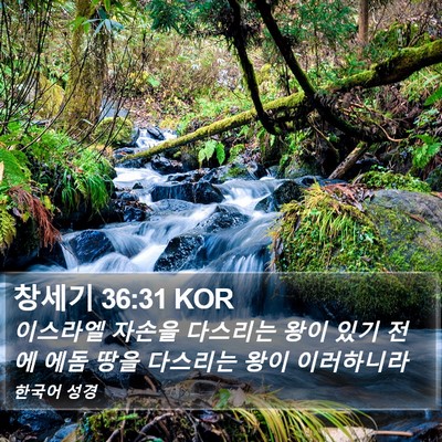 창세기 36:31 KOR Bible Verse Image