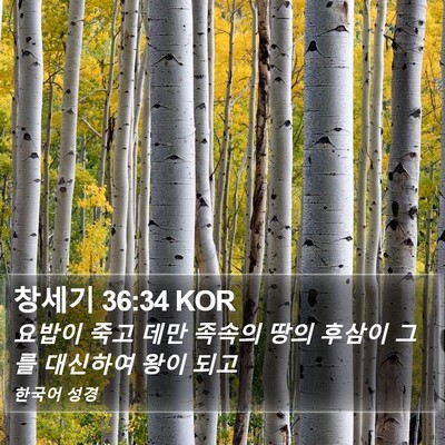 창세기 36:34 KOR Bible Verse Image