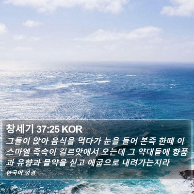 창세기 37:25 KOR Bible Verse Image