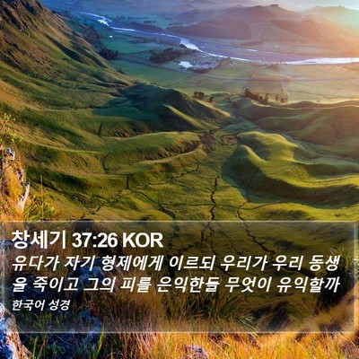 창세기 37:26 KOR Bible Verse Image