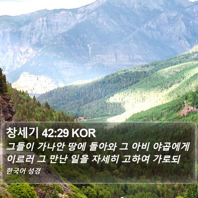 창세기 42:29 KOR Bible Verse Image