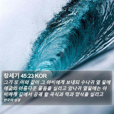 창세기 45:23 KOR Bible Verse Image