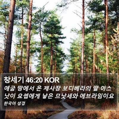 창세기 46:20 KOR Bible Verse Image