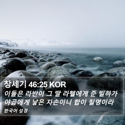 창세기 46:25 KOR Bible Verse Image