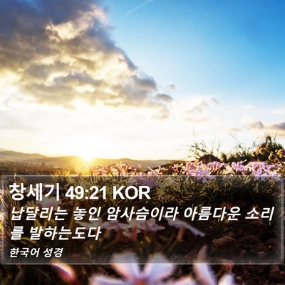 창세기 49:21 KOR Bible Verse Image