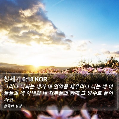 창세기 6:18 KOR Bible Verse Image