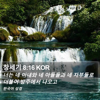 창세기 8:16 KOR Bible Verse Image