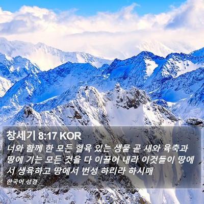 창세기 8:17 KOR Bible Verse Image