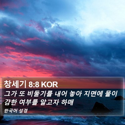 창세기 8:8 KOR Bible Verse Image