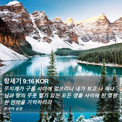 창세기 9:16 KOR Bible Verse Image