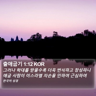 출애굽기 1:12 KOR Bible Verse Image