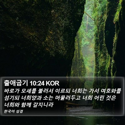 출애굽기 10:24 KOR Bible Verse Image